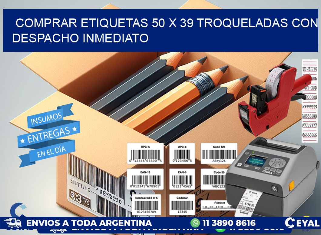 Comprar etiquetas 50 x 39 troqueladas con despacho inmediato
