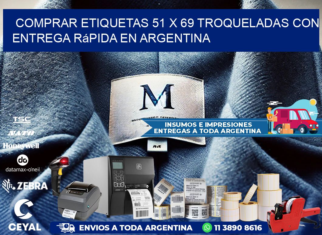 Comprar etiquetas 51 x 69 troqueladas con entrega rápida en Argentina