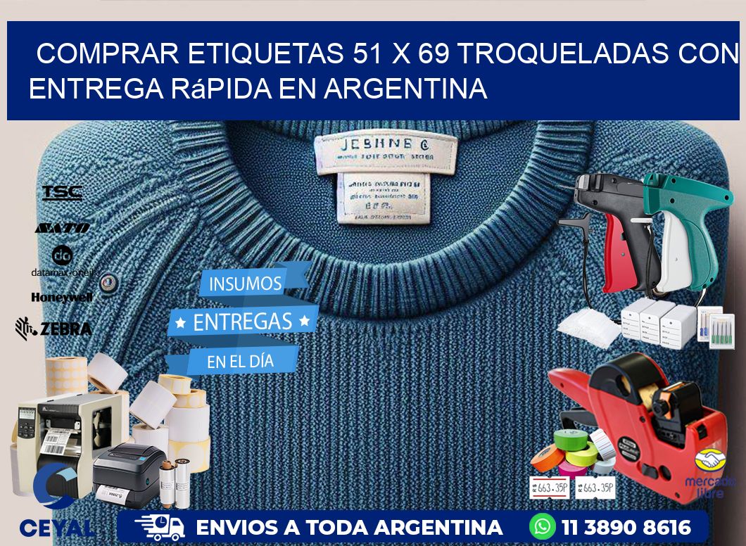 Comprar etiquetas 51 x 69 troqueladas con entrega rápida en Argentina