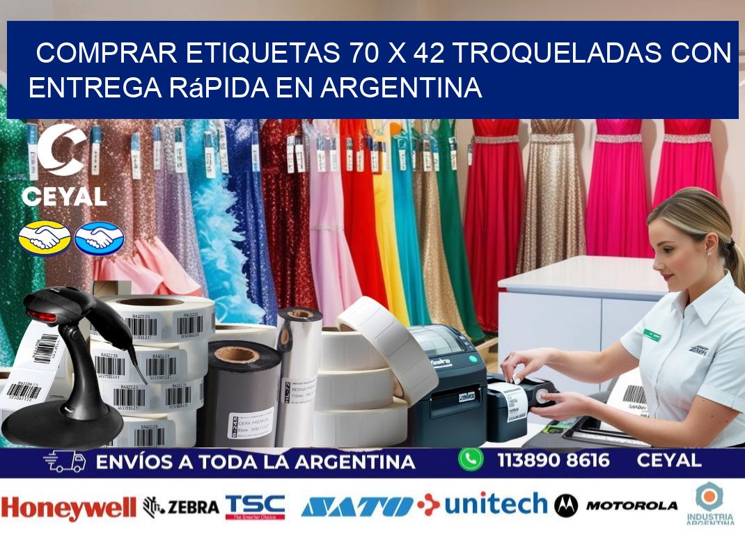 Comprar etiquetas 70 x 42 troqueladas con entrega rápida en Argentina