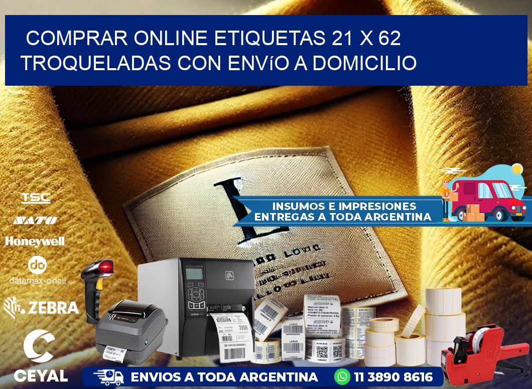 Comprar online etiquetas 21 x 62 troqueladas con envío a domicilio