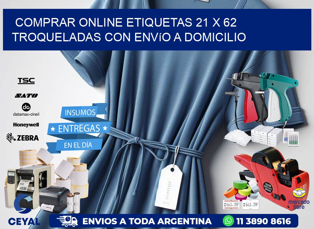Comprar online etiquetas 21 x 62 troqueladas con envío a domicilio