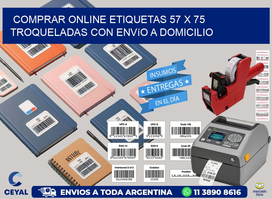 Comprar online etiquetas 57 x 75 troqueladas con envío a domicilio