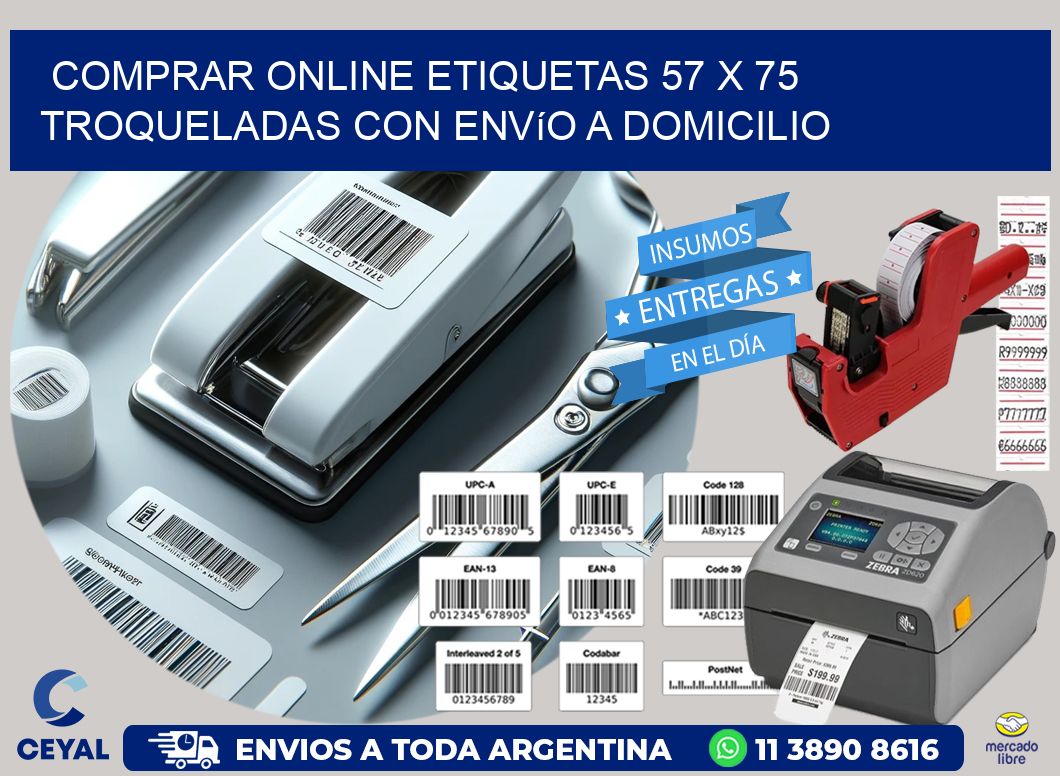 Comprar online etiquetas 57 x 75 troqueladas con envío a domicilio