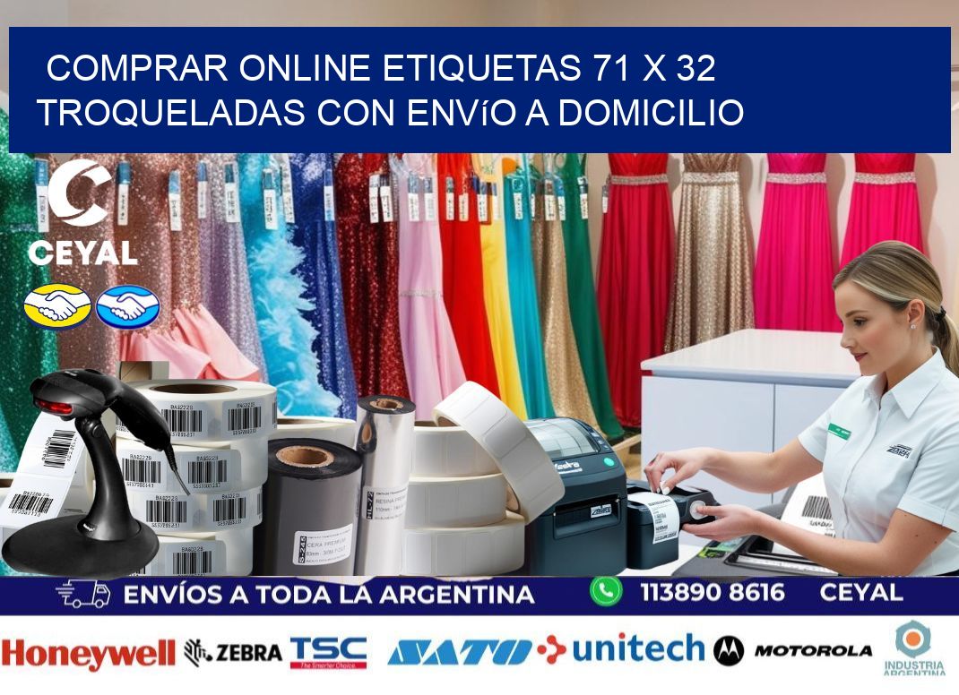 Comprar online etiquetas 71 x 32 troqueladas con envío a domicilio