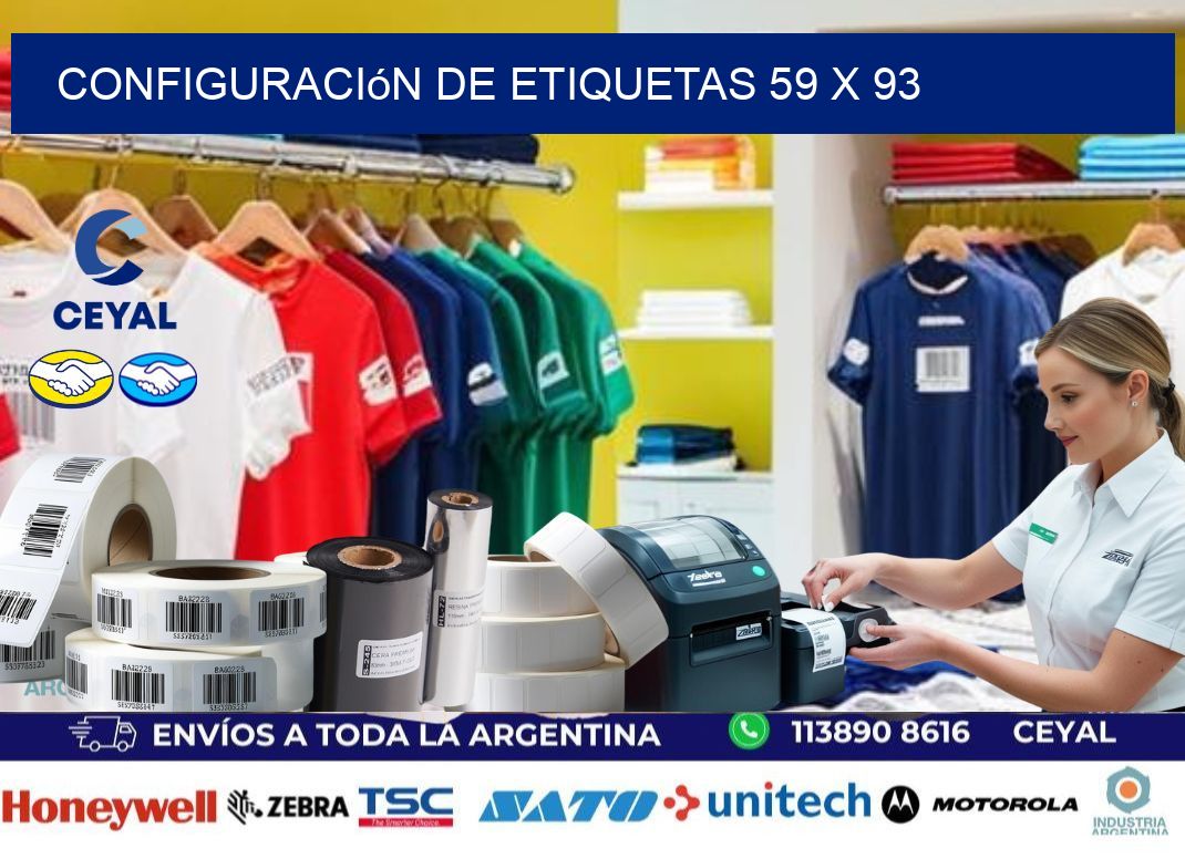 Configuración de etiquetas 59 x 93