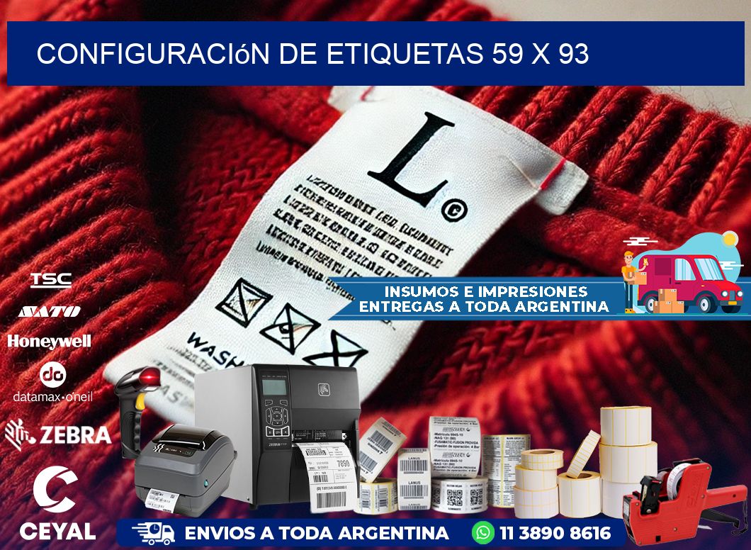 Configuración de etiquetas 59 x 93