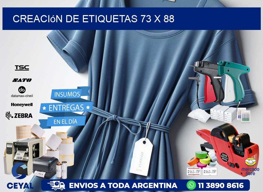 Creación de etiquetas 73 x 88