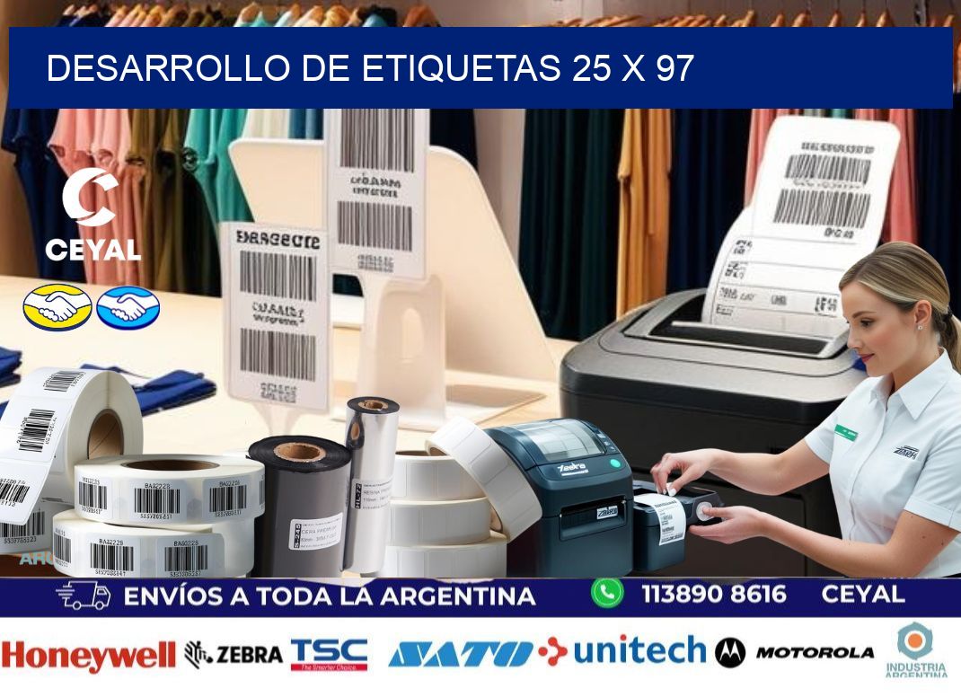Desarrollo de etiquetas 25 x 97