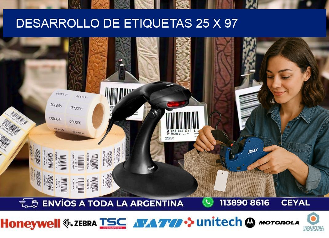 Desarrollo de etiquetas 25 x 97