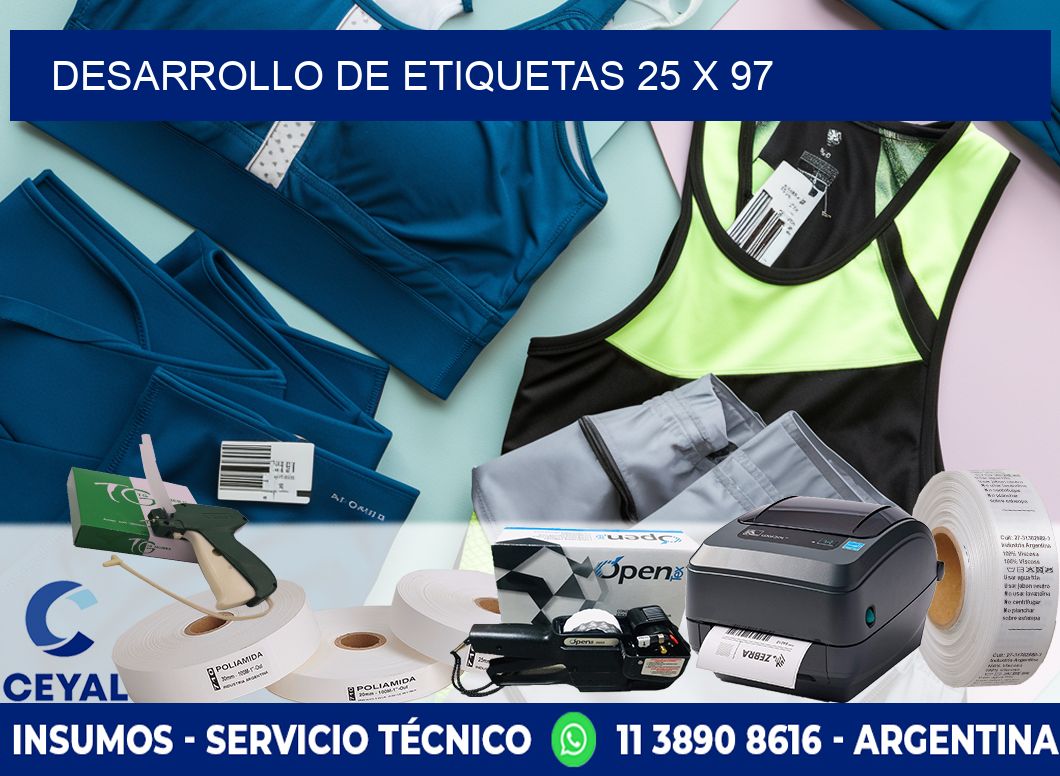 Desarrollo de etiquetas 25 x 97