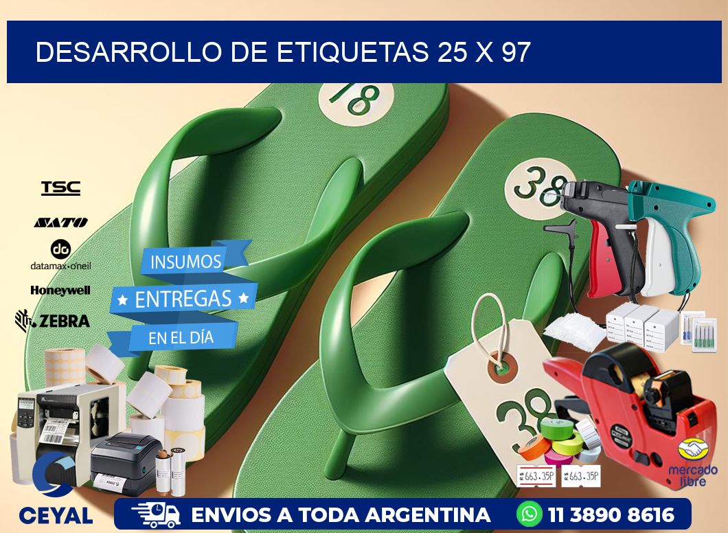 Desarrollo de etiquetas 25 x 97