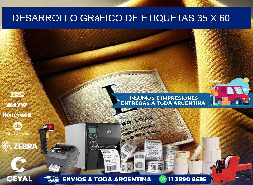 Desarrollo gráfico de etiquetas 35 x 60