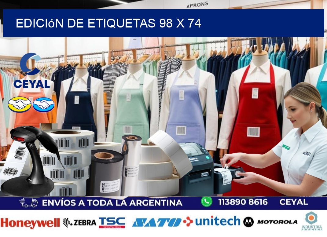 Edición de etiquetas 98 x 74