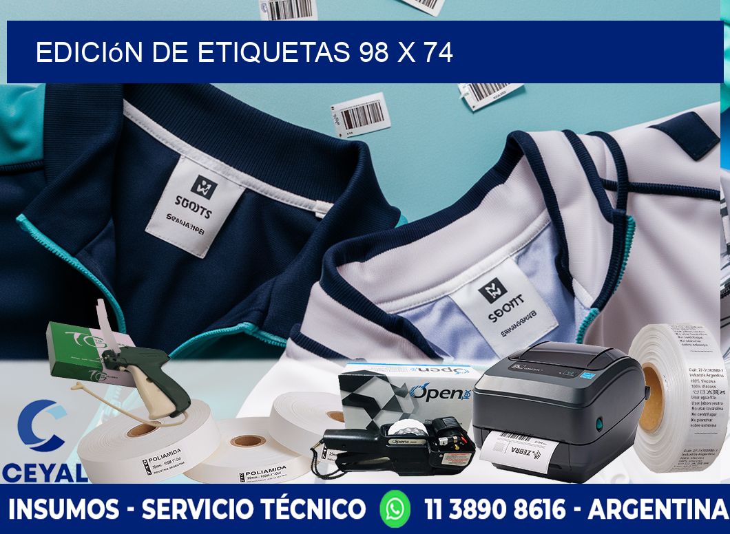 Edición de etiquetas 98 x 74