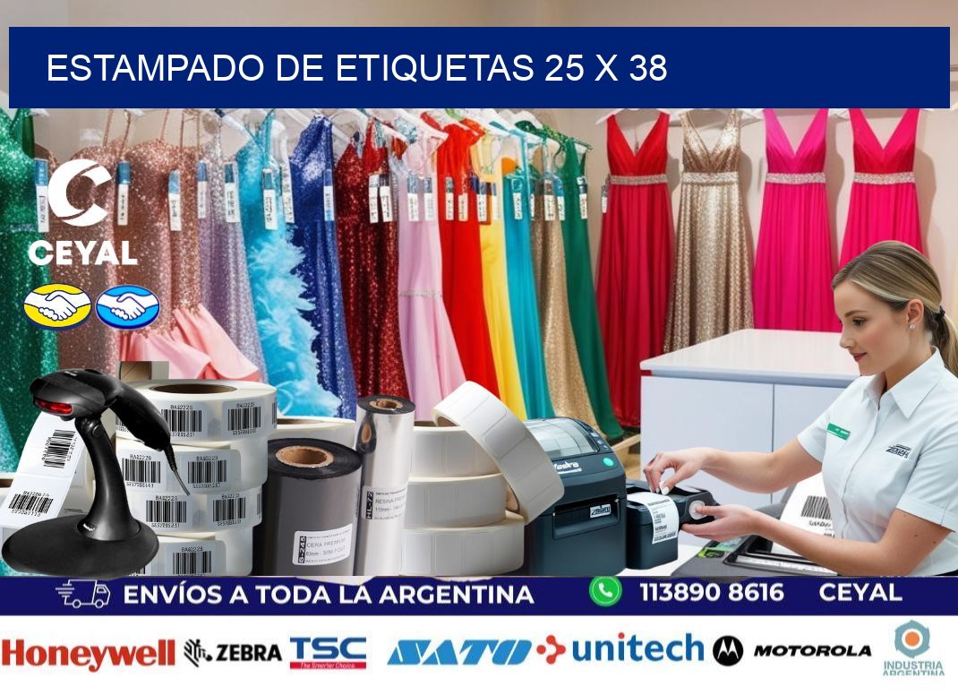 Estampado de etiquetas 25 x 38