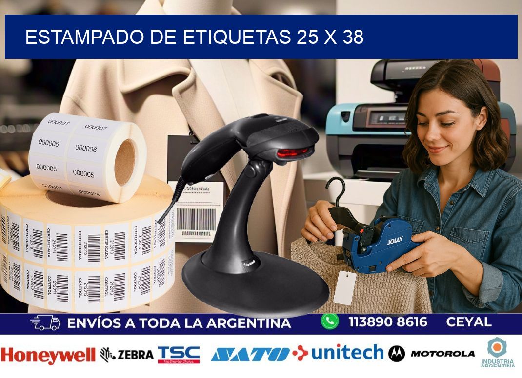 Estampado de etiquetas 25 x 38