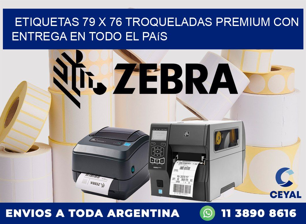 Etiquetas 79 x 76 troqueladas premium con entrega en todo el país
