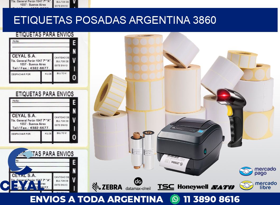 Etiquetas Posadas Argentina 3860
