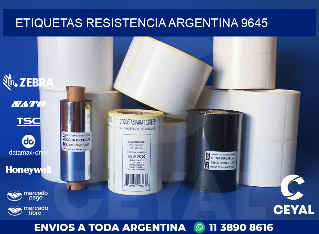 Etiquetas Resistencia Argentina 9645