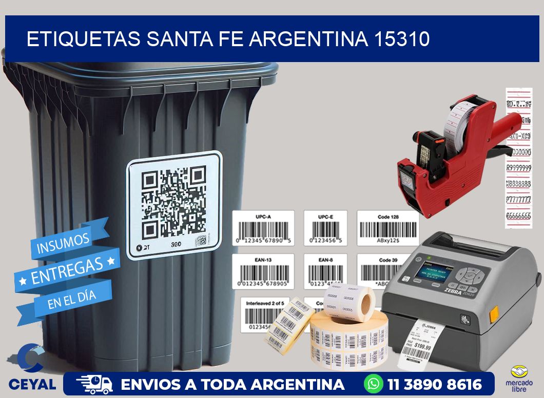 Etiquetas Santa Fe Argentina 15310