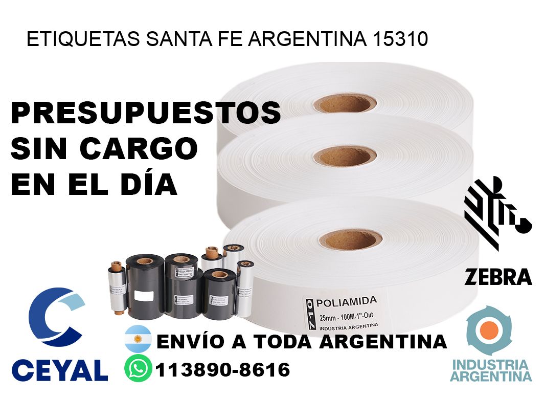 Etiquetas Santa Fe Argentina 15310