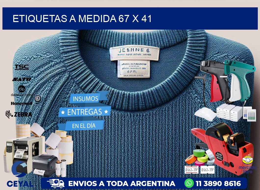 Etiquetas a medida 67 x 41