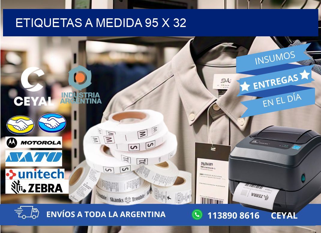 Etiquetas a medida 95 x 32