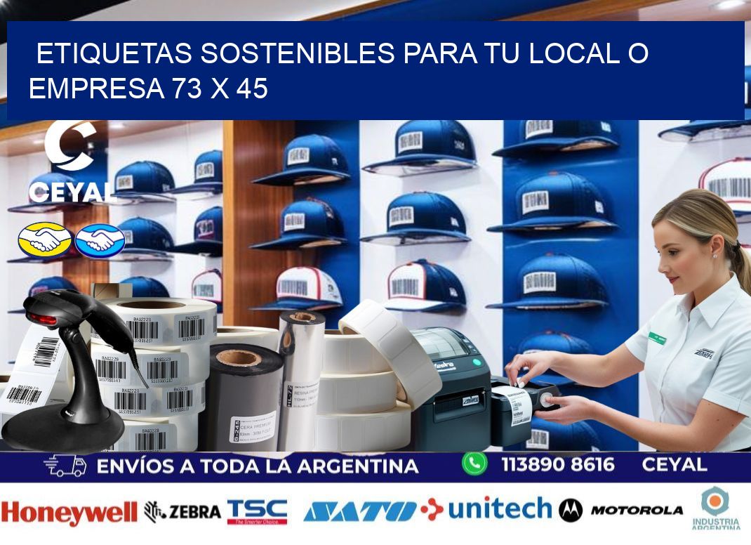 Etiquetas sostenibles para tu local o empresa 73 x 45