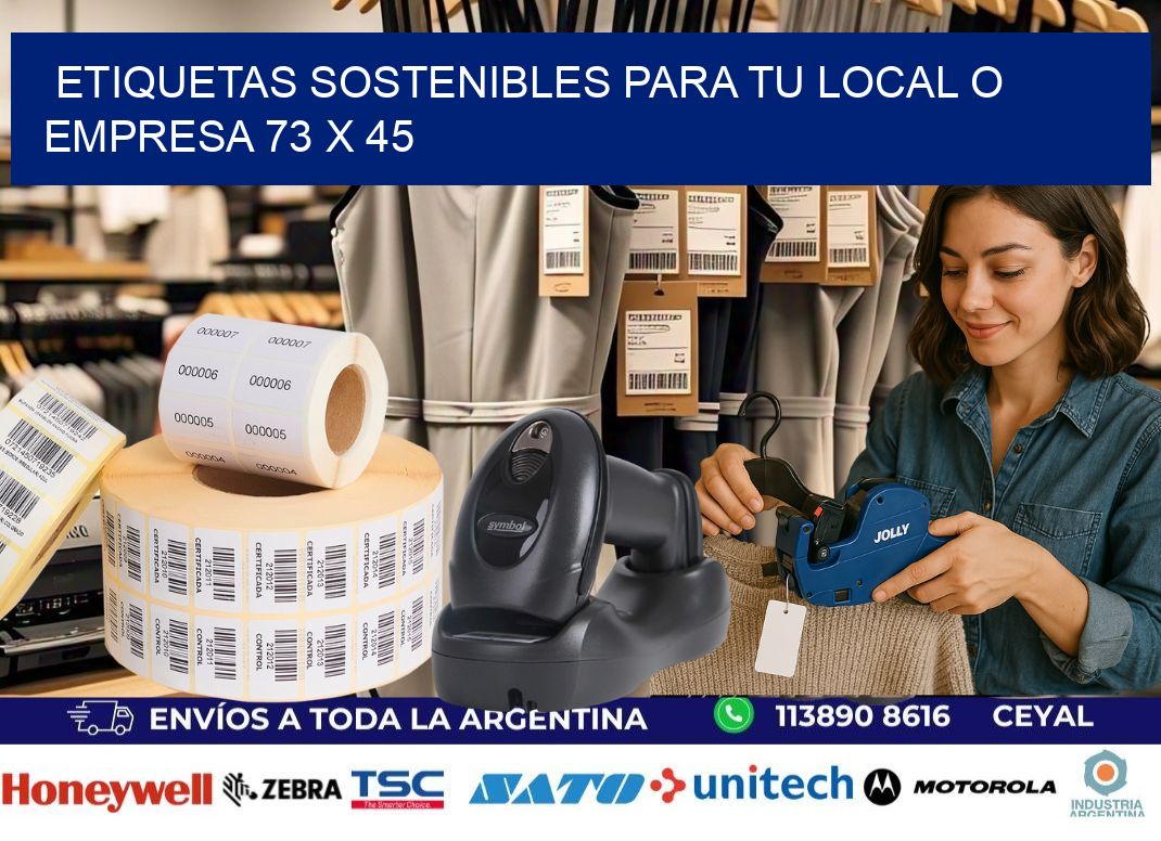 Etiquetas sostenibles para tu local o empresa 73 x 45