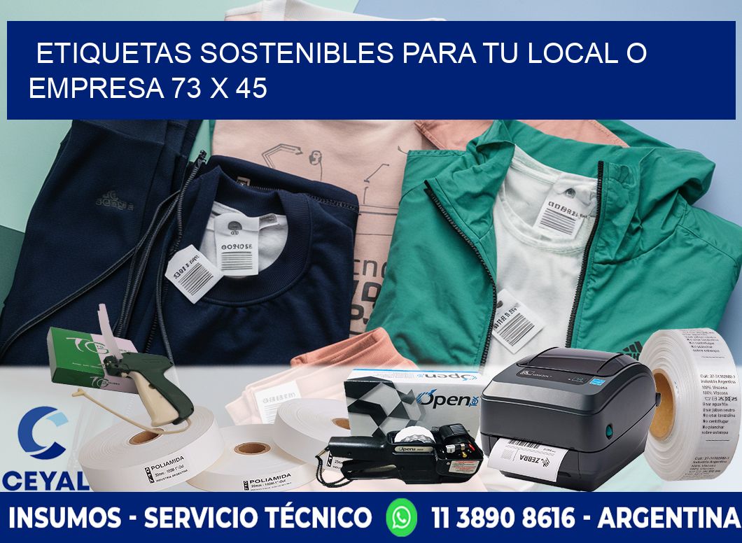 Etiquetas sostenibles para tu local o empresa 73 x 45