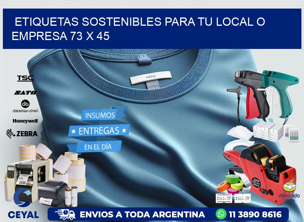 Etiquetas sostenibles para tu local o empresa 73 x 45
