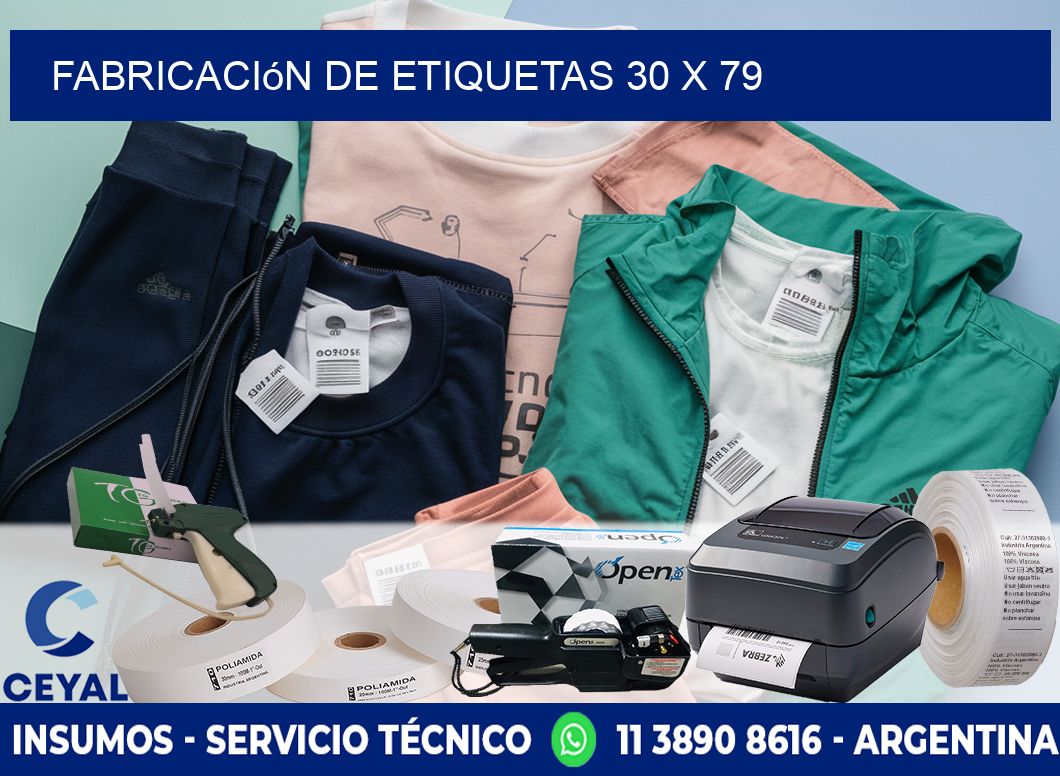 Fabricación de etiquetas 30 x 79