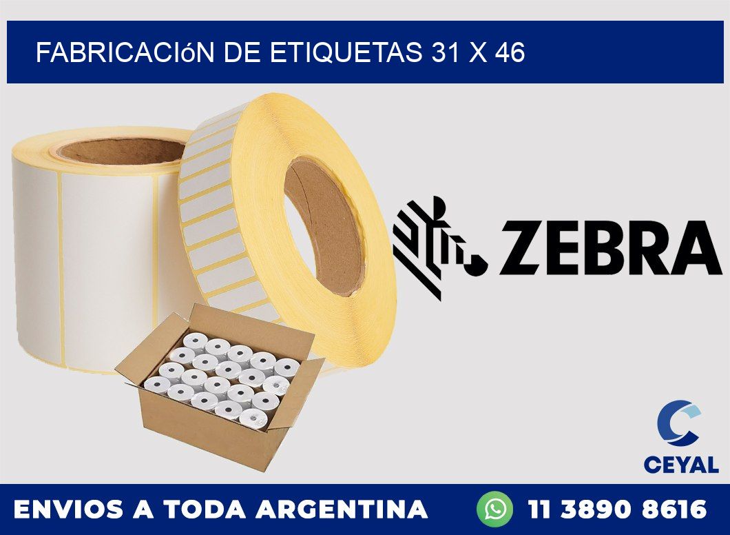 Fabricación de etiquetas 31 x 46