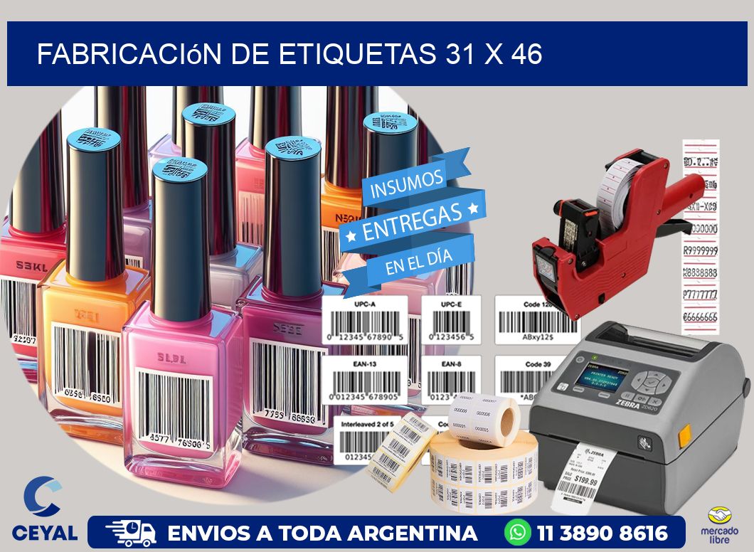 Fabricación de etiquetas 31 x 46