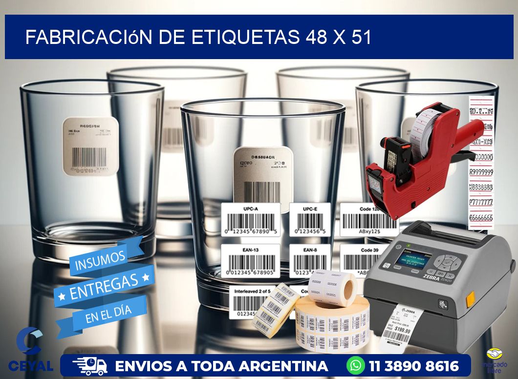 Fabricación de etiquetas 48 x 51