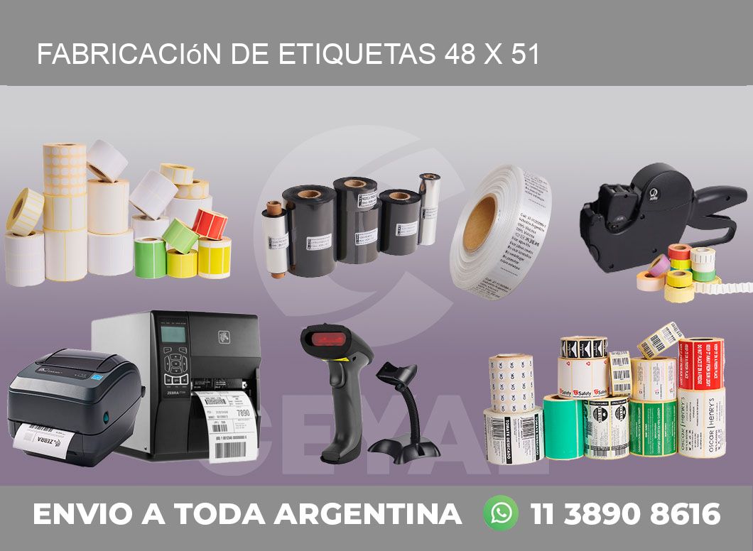 Fabricación de etiquetas 48 x 51