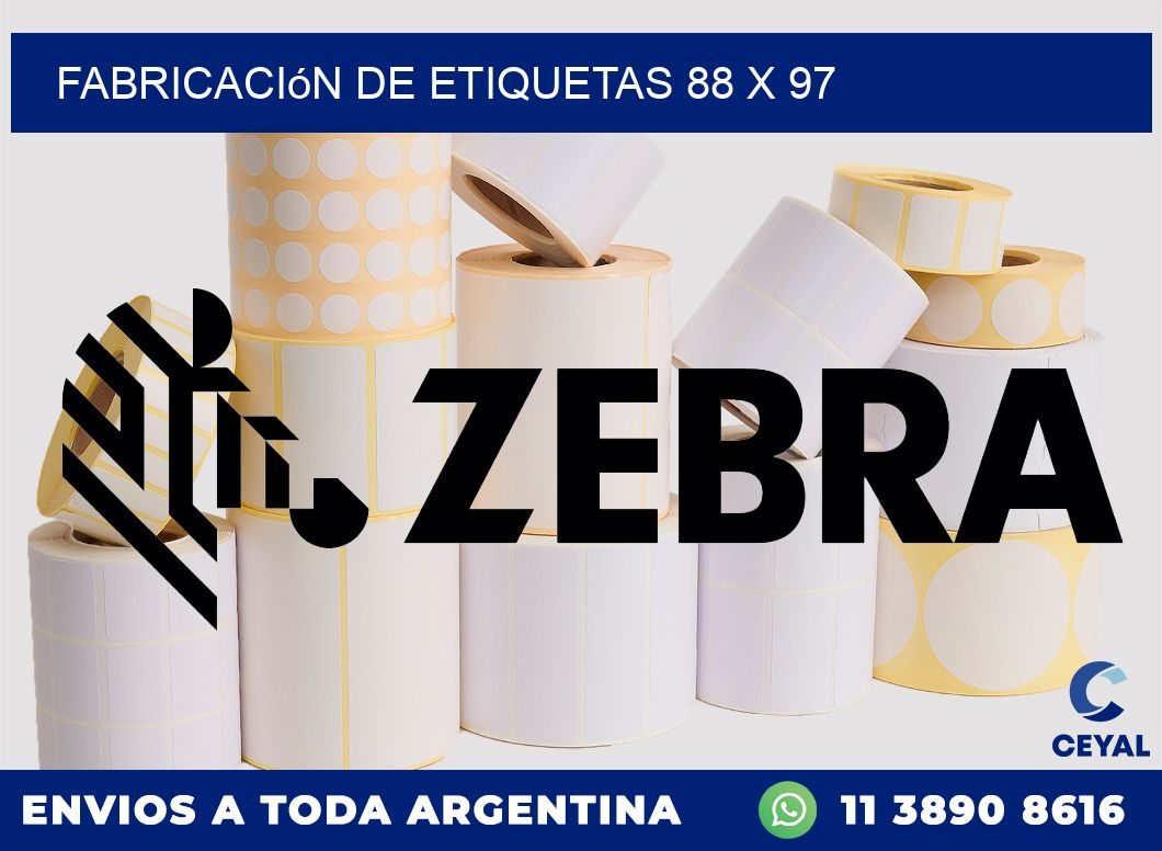 Fabricación de etiquetas 88 x 97