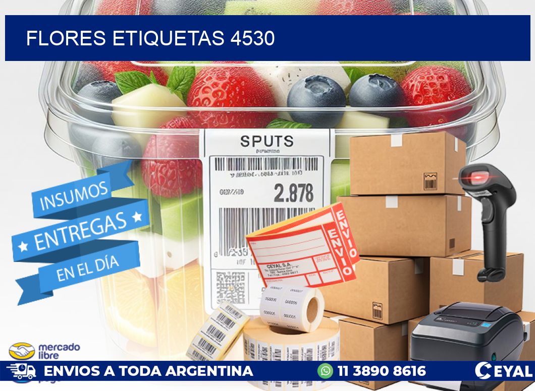 Flores etiquetas 4530