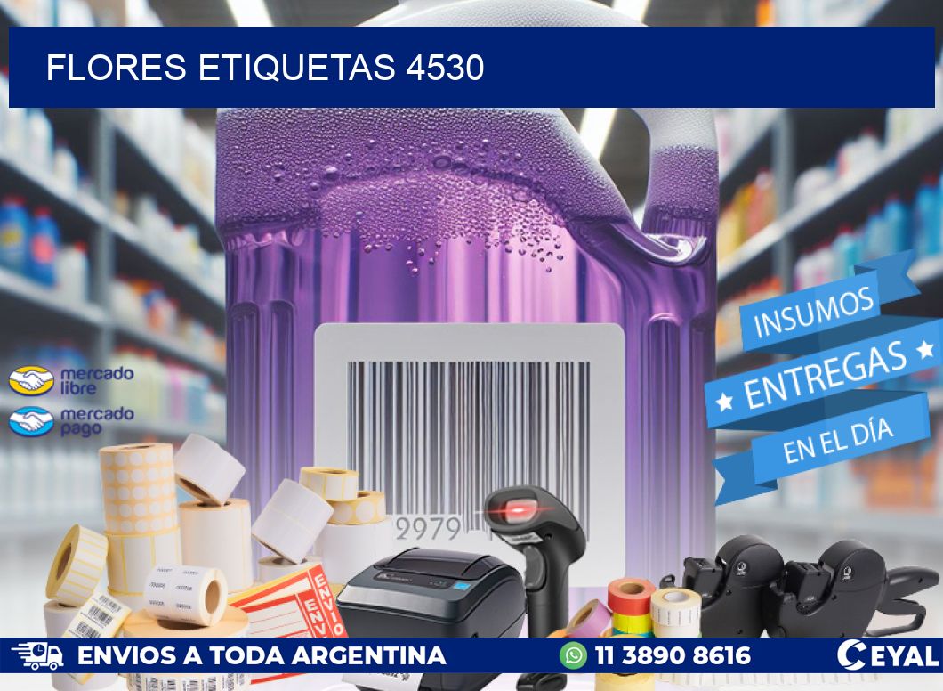 Flores etiquetas 4530