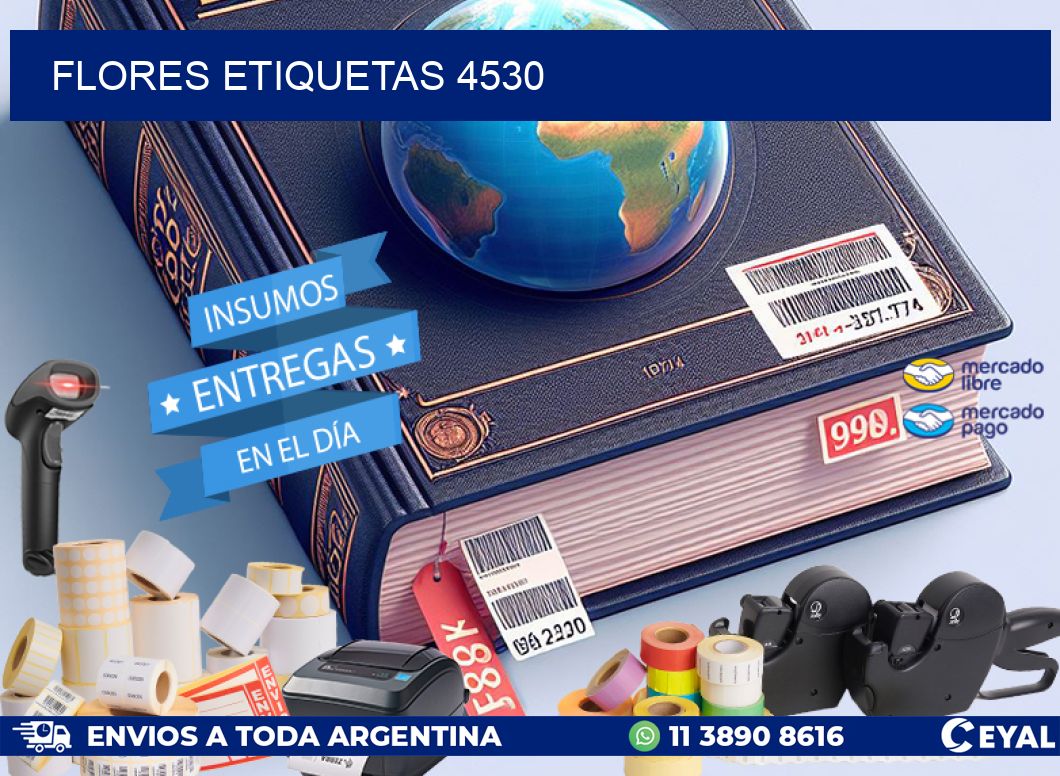 Flores etiquetas 4530