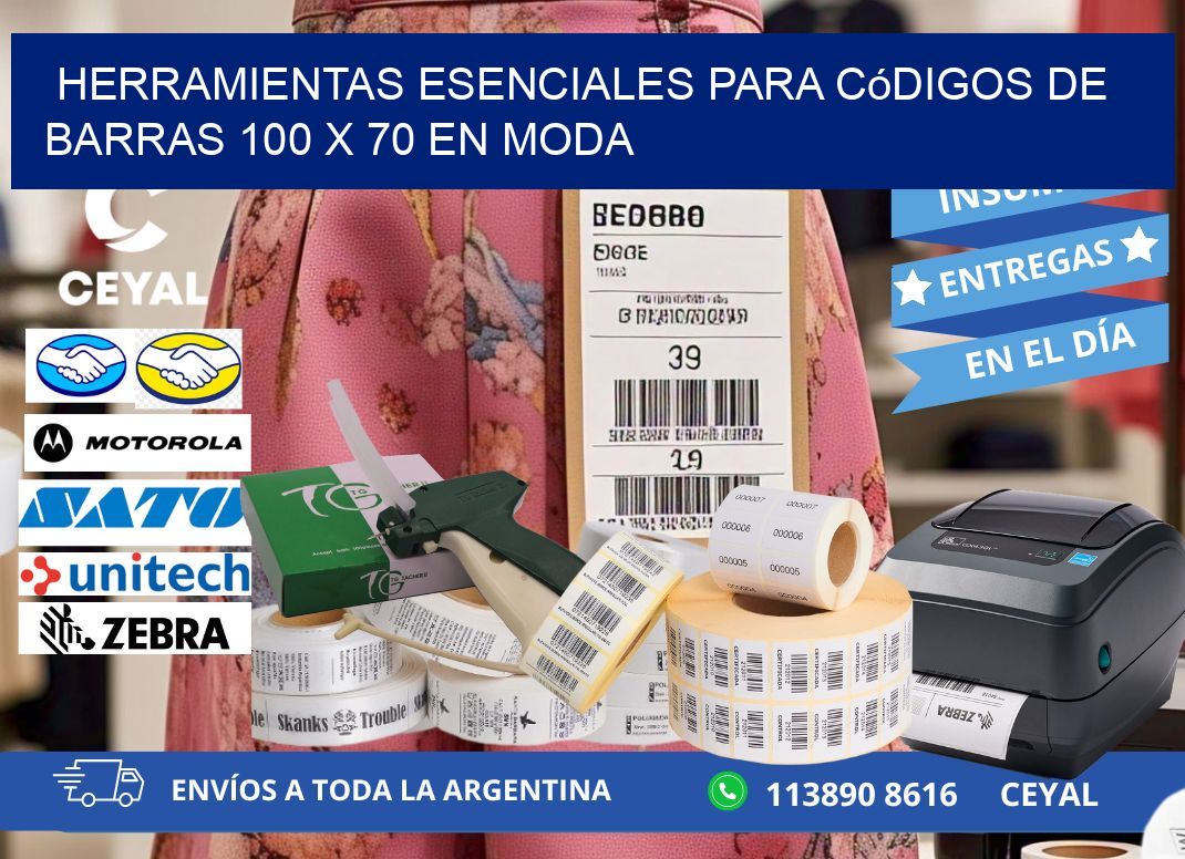 Herramientas Esenciales para Códigos de Barras 100 x 70 en Moda