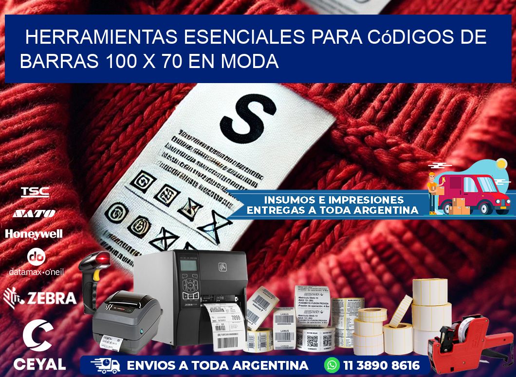 Herramientas Esenciales para Códigos de Barras 100 x 70 en Moda