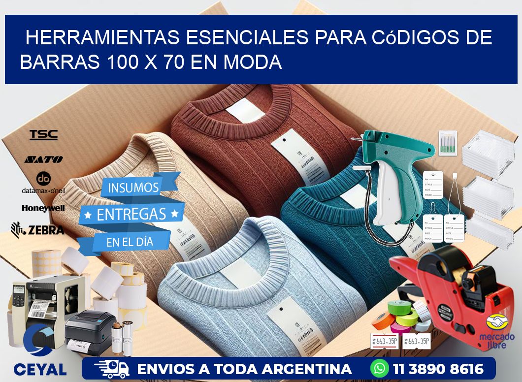 Herramientas Esenciales para Códigos de Barras 100 x 70 en Moda