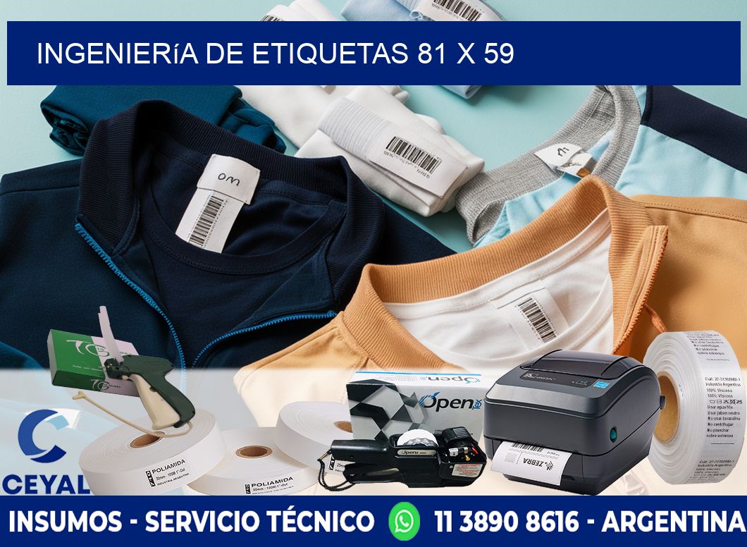 Ingeniería de etiquetas 81 x 59