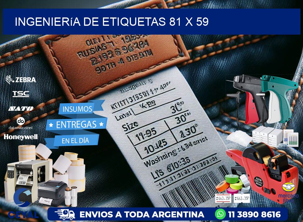 Ingeniería de etiquetas 81 x 59