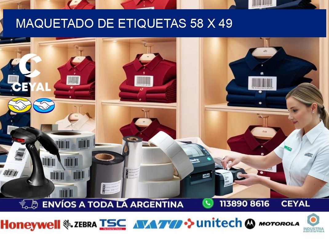 Maquetado de etiquetas 58 x 49
