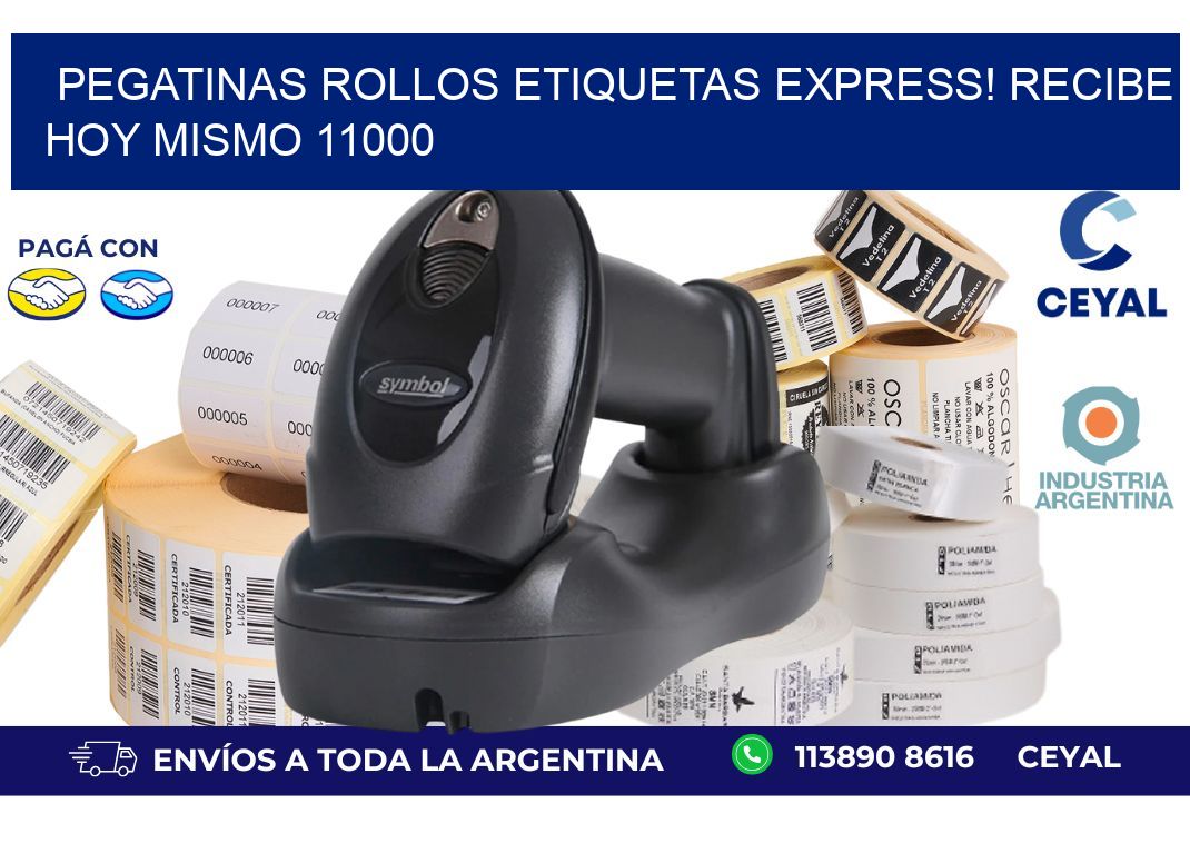 Pegatinas rollos etiquetas Express! Recibe Hoy Mismo 11000
