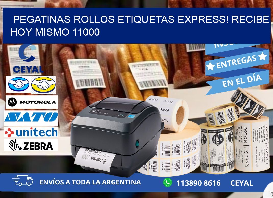 Pegatinas rollos etiquetas Express! Recibe Hoy Mismo 11000