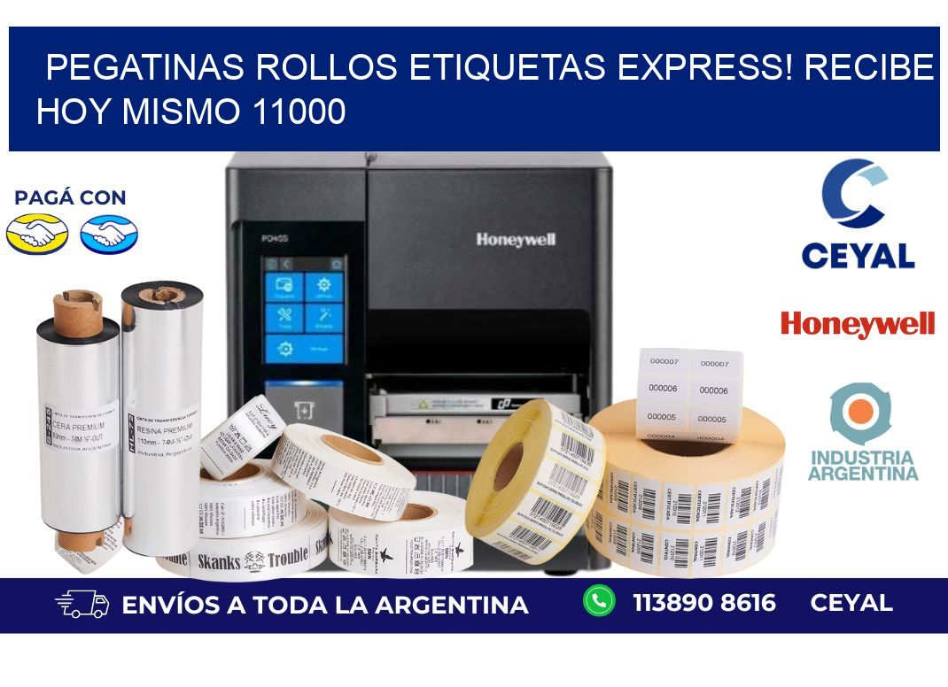 Pegatinas rollos etiquetas Express! Recibe Hoy Mismo 11000